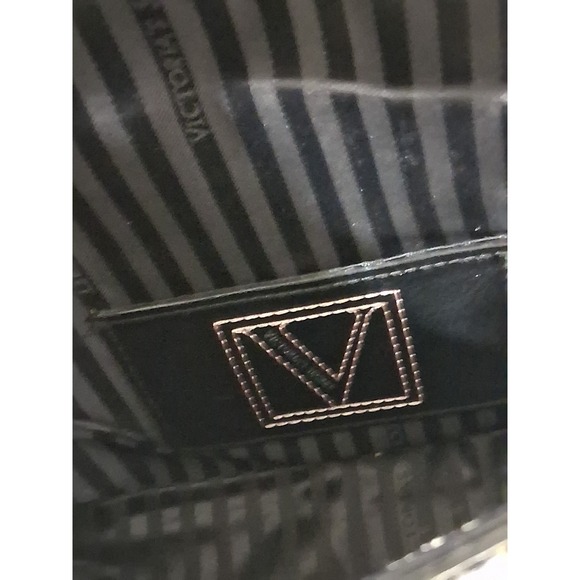 Victorias Secret Snakeskin Print Shoulder Bag Gold Chain Strap Grey Brown Flap - Picture 6 of 8